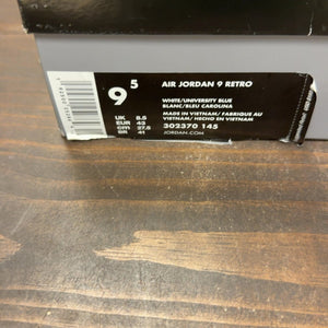 Jordan 9 Retro Pearl Blue Size 9.5 (Pre-Owned) - aux