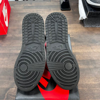 Black Satin Gym Red Jordan 1 High (USED)