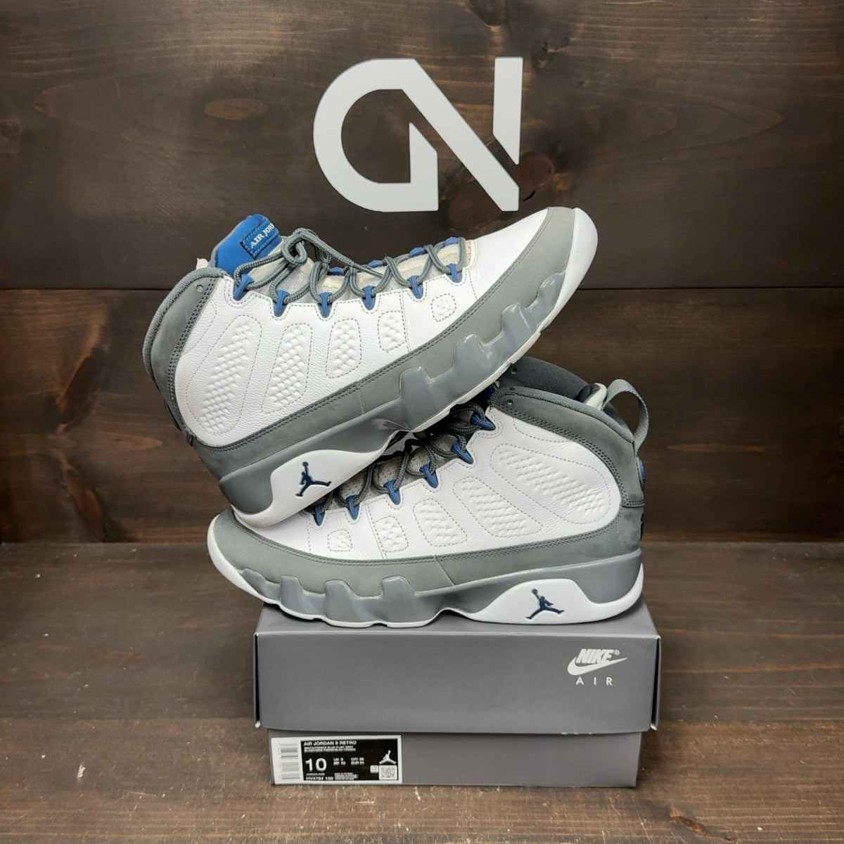 Jordan 9 Retro Flint Grey French Blue (2026) - Image 1