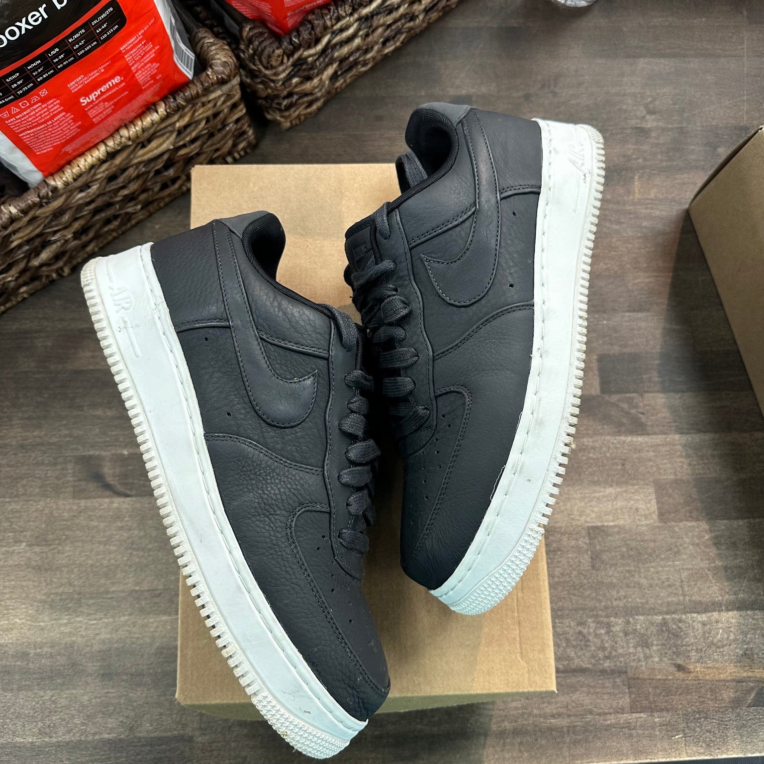 NikeLab Black Air Force 1 Low (USED, No Box)