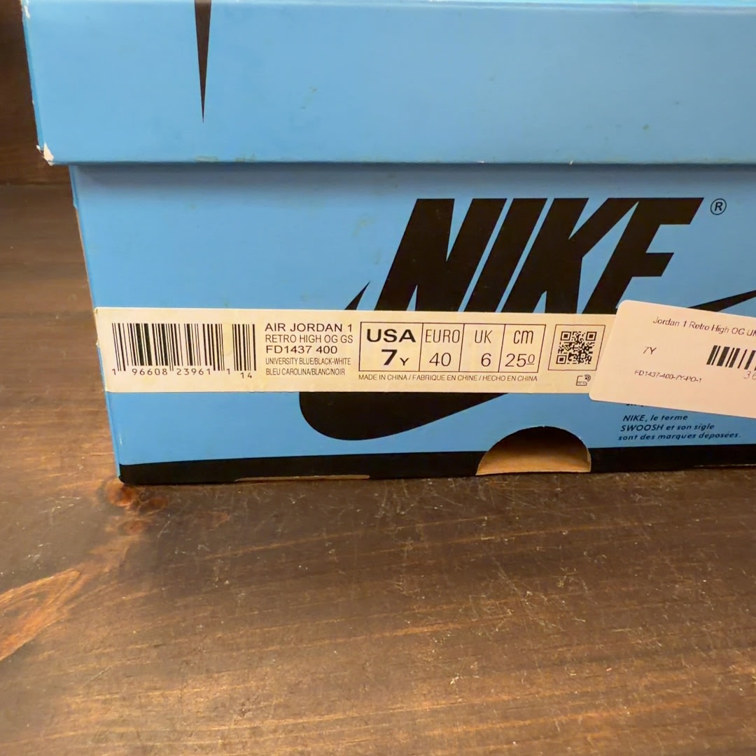 Jordan 1 Retro High OG UNC Toe (GS) - Image 7