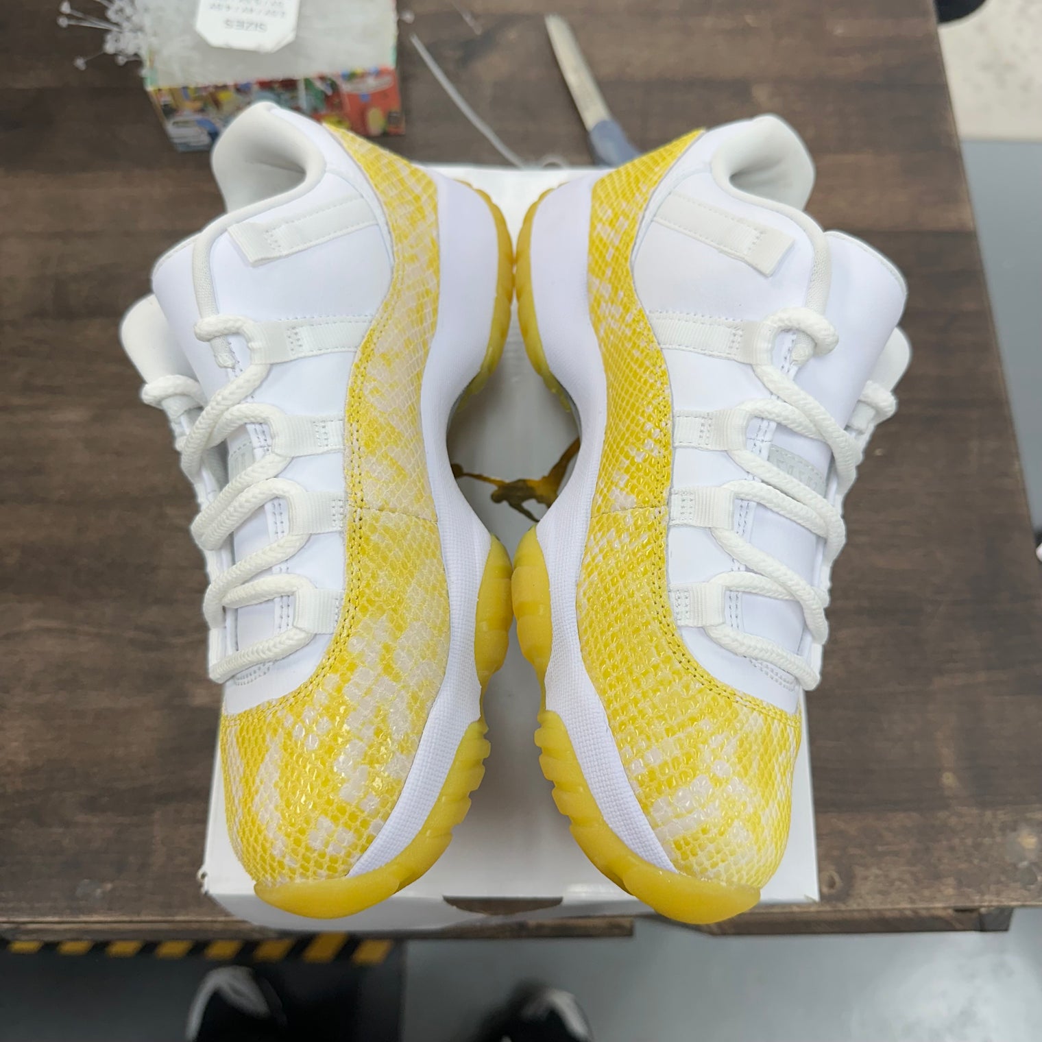 Yellow Snakeskin Jordan 11 Low (W) (USED)