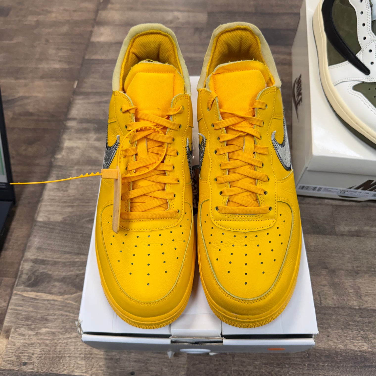 Nike Air Force 1 Low Off-White ICA University Gold (Men's) (US 12) (USED)