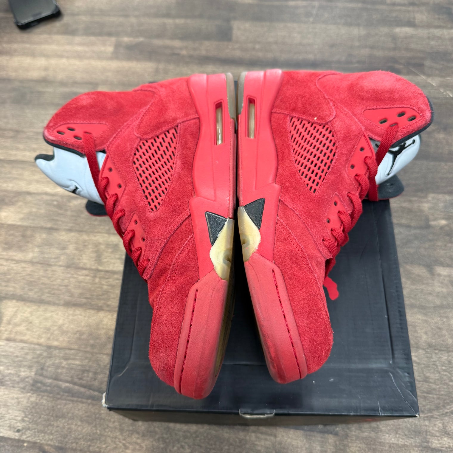 Red Suede Jordan 5 (USED)