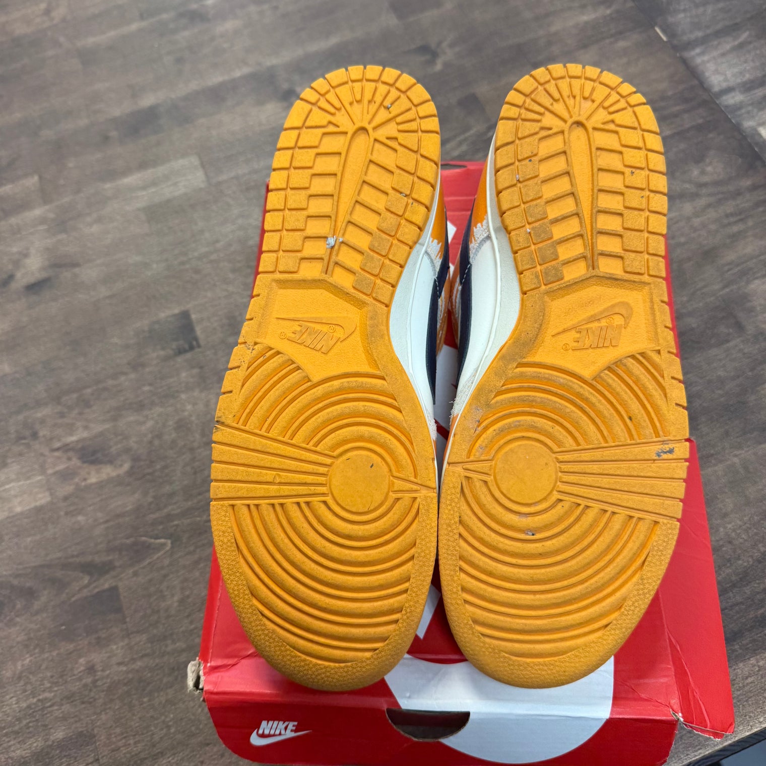 Wear and Tear Yellow Dunk Low (USED)
