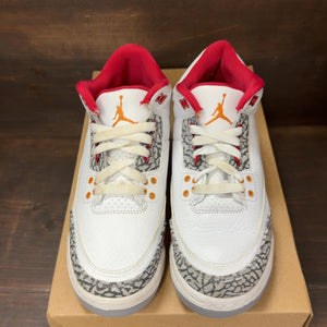 Jordan 3 Retro Cardinal (GS) Size 5.5Y (Pre-Owned) - tag