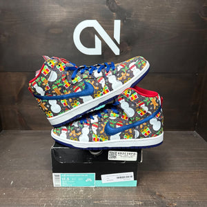 Nike SB Dunk High Concepts Ugly Christmas Sweater (2017) Size 11.5 - front