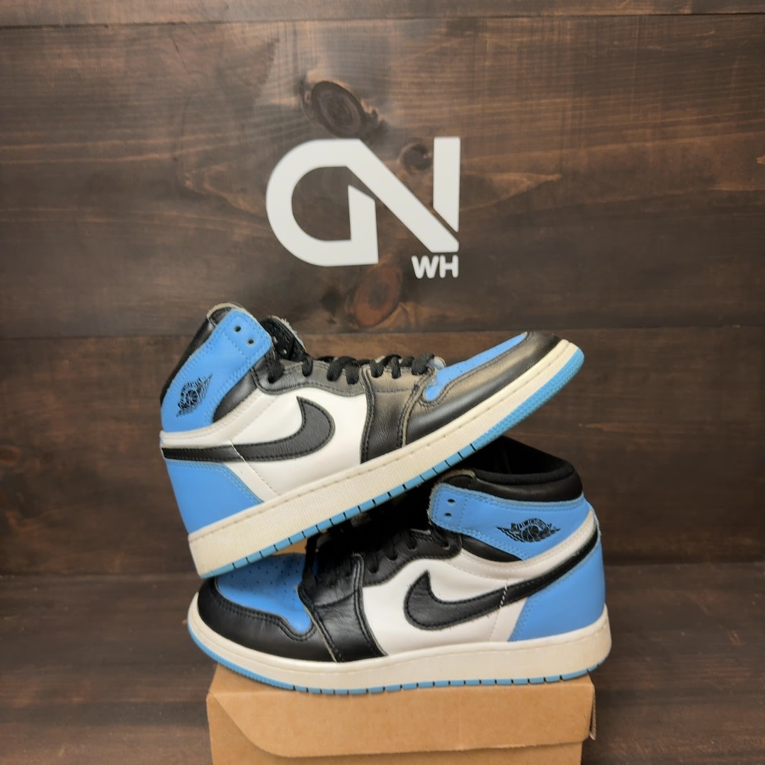 Jordan 1 Retro High OG UNC Toe (GS) Size 6Y (Pre-Owned) - Image 1
