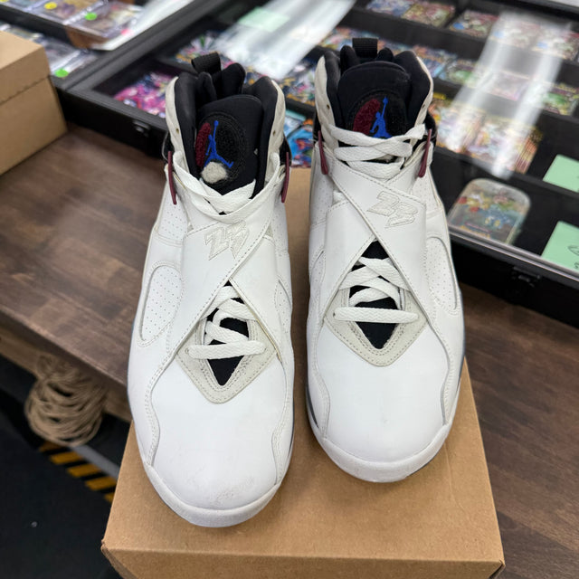 White Burgundy Jordan 8 (W) (USED, No Box)