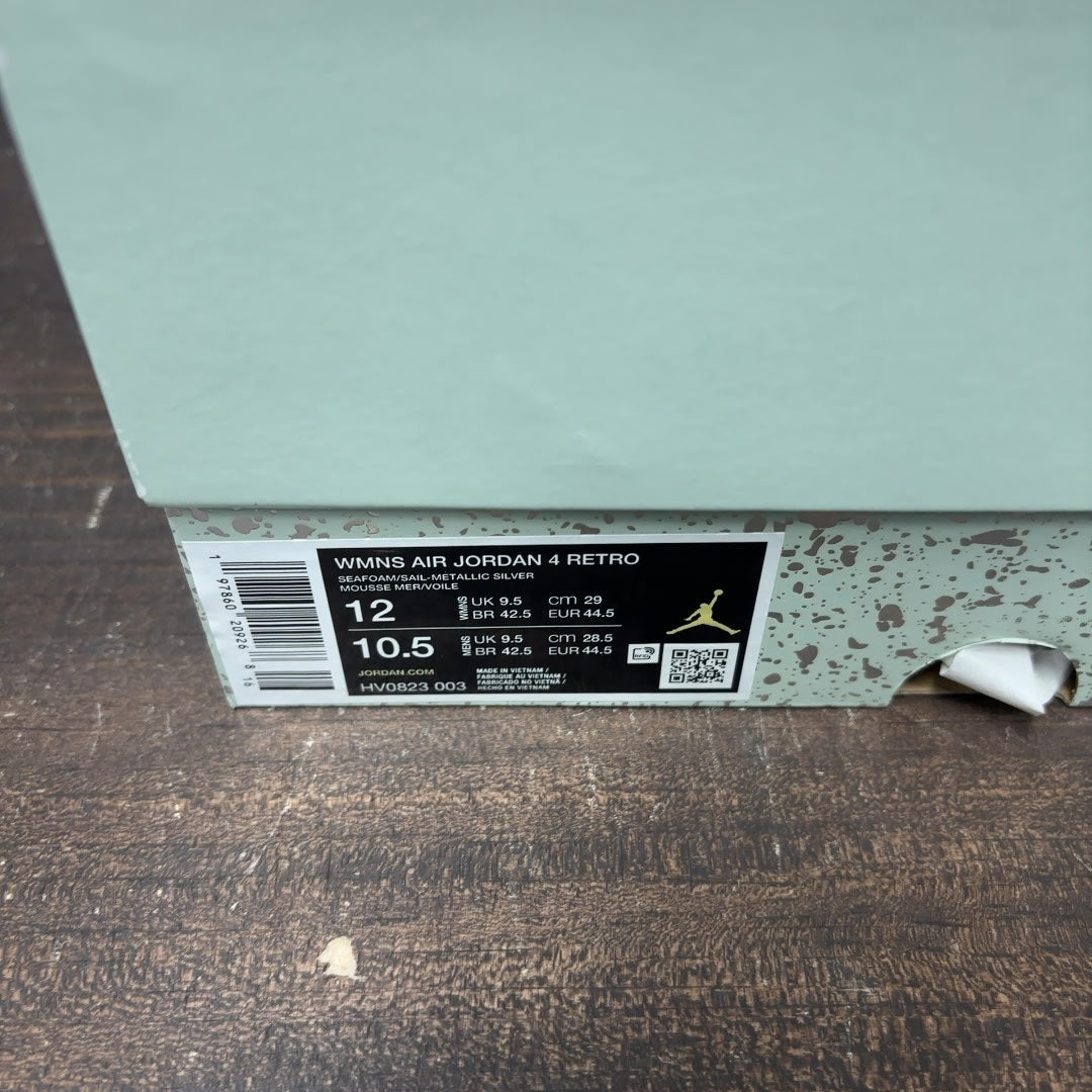 Jordan 4 Retro Seafoam Sail (Women's) Size 12W (Pre-Owned)
