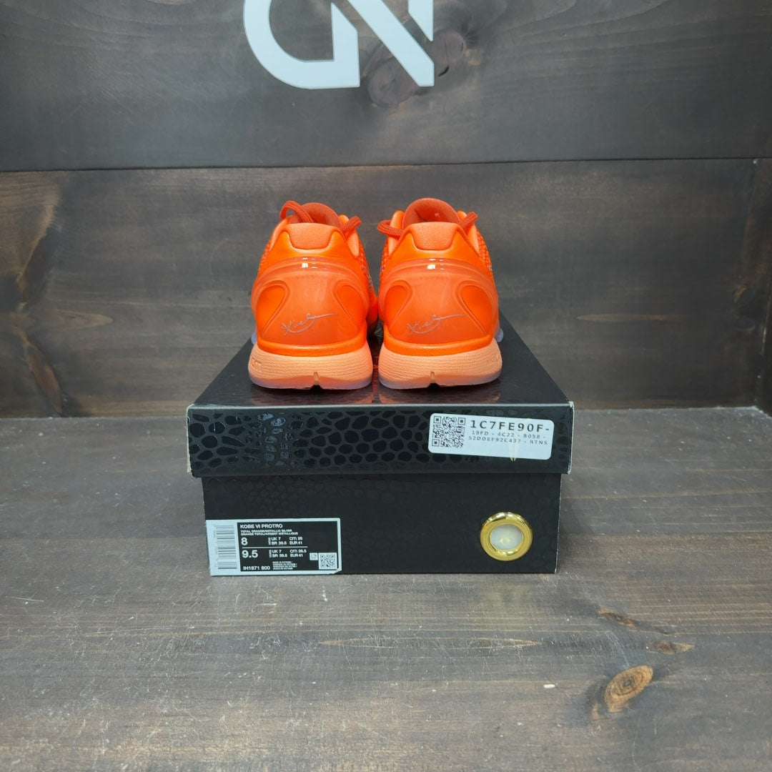 Nike Kobe 6 Protro Total Orange Size 8 (Pre-Owned)