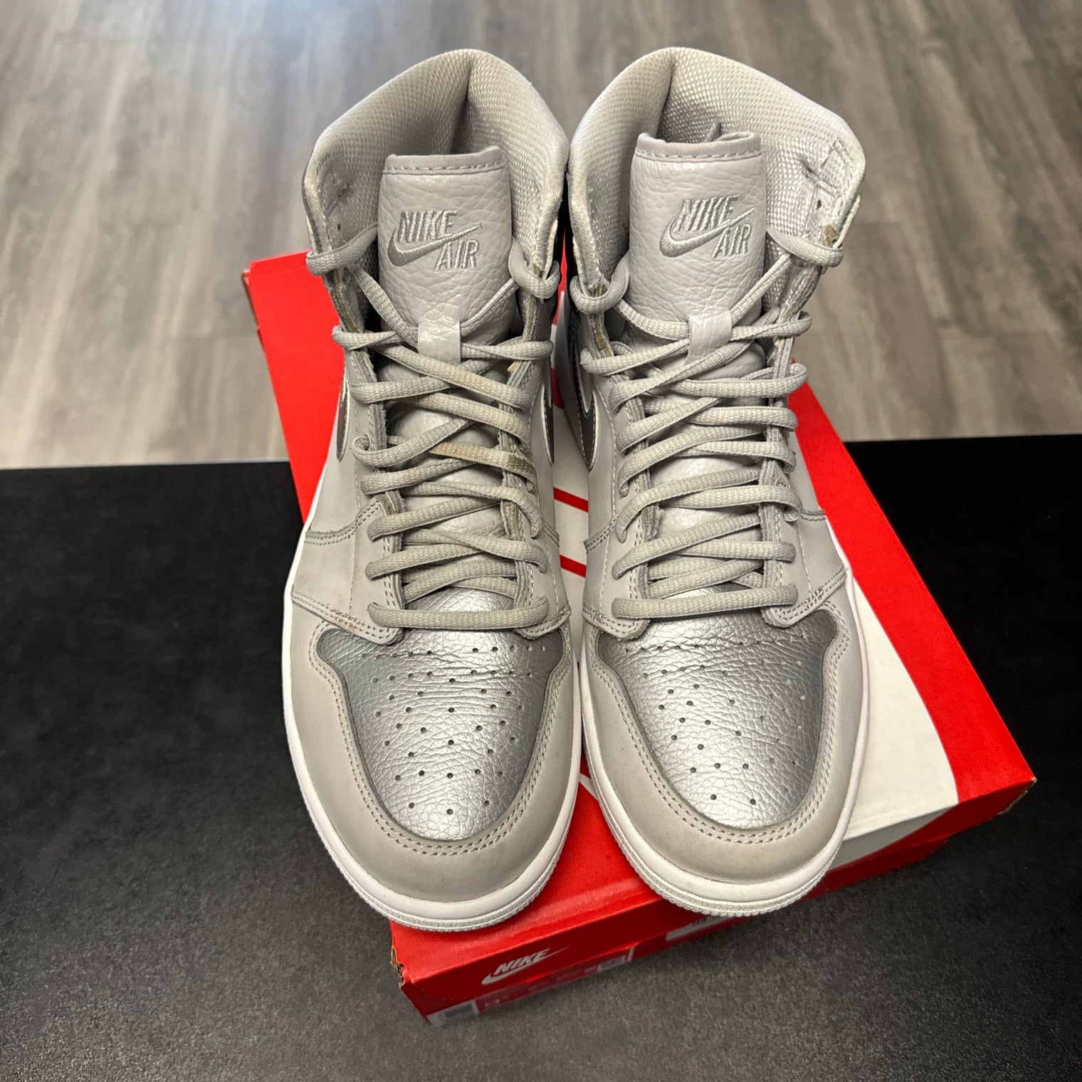 Japan Silver Jordan 1 High (USED, no box)