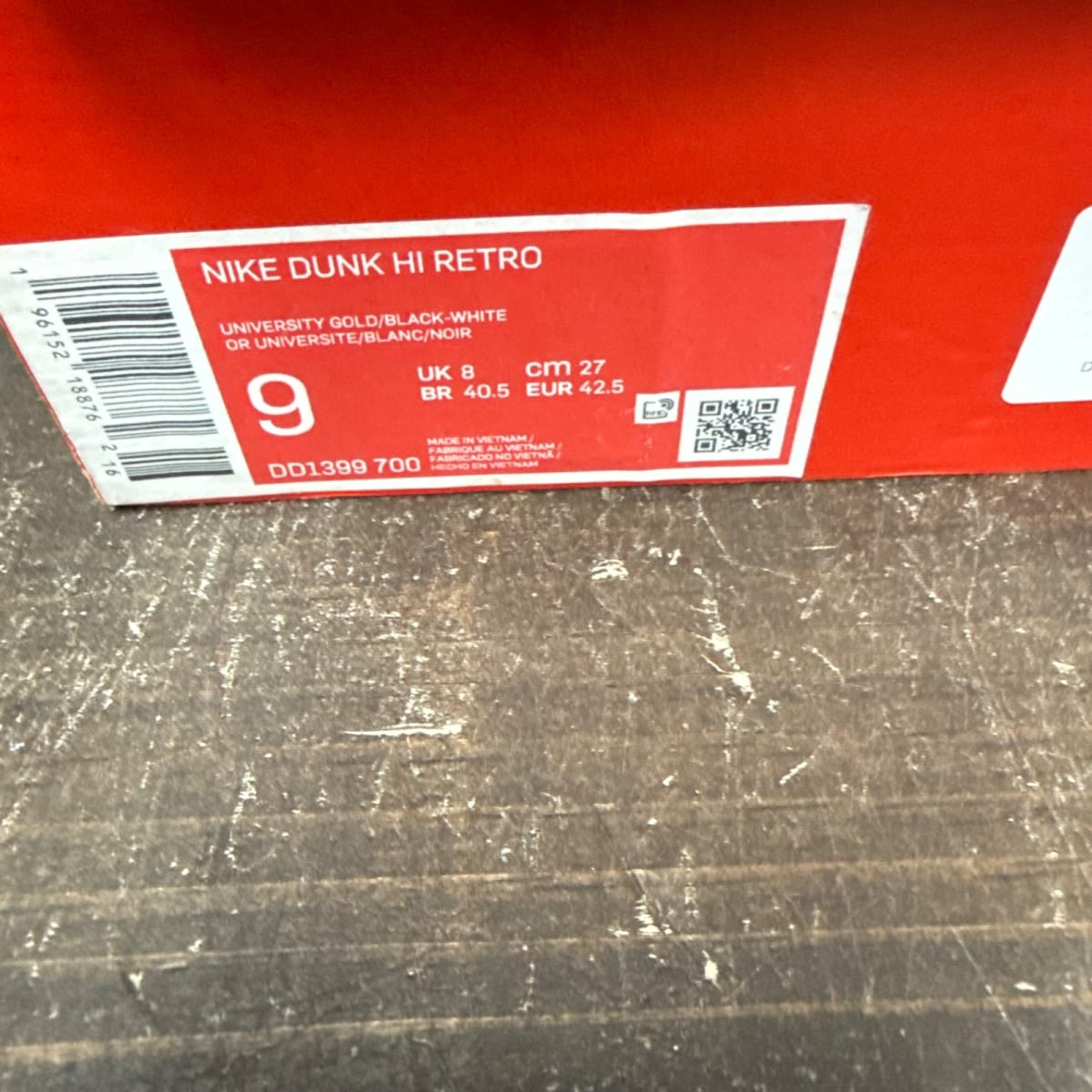 Nike Dunk High Retro Reverse Goldenrod Size 9 (Pre-Owned) - aux