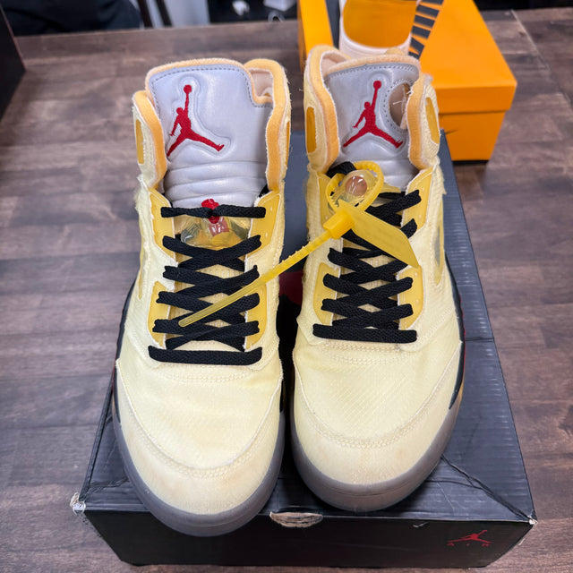Off-White Sail Jordan 5 (USED)