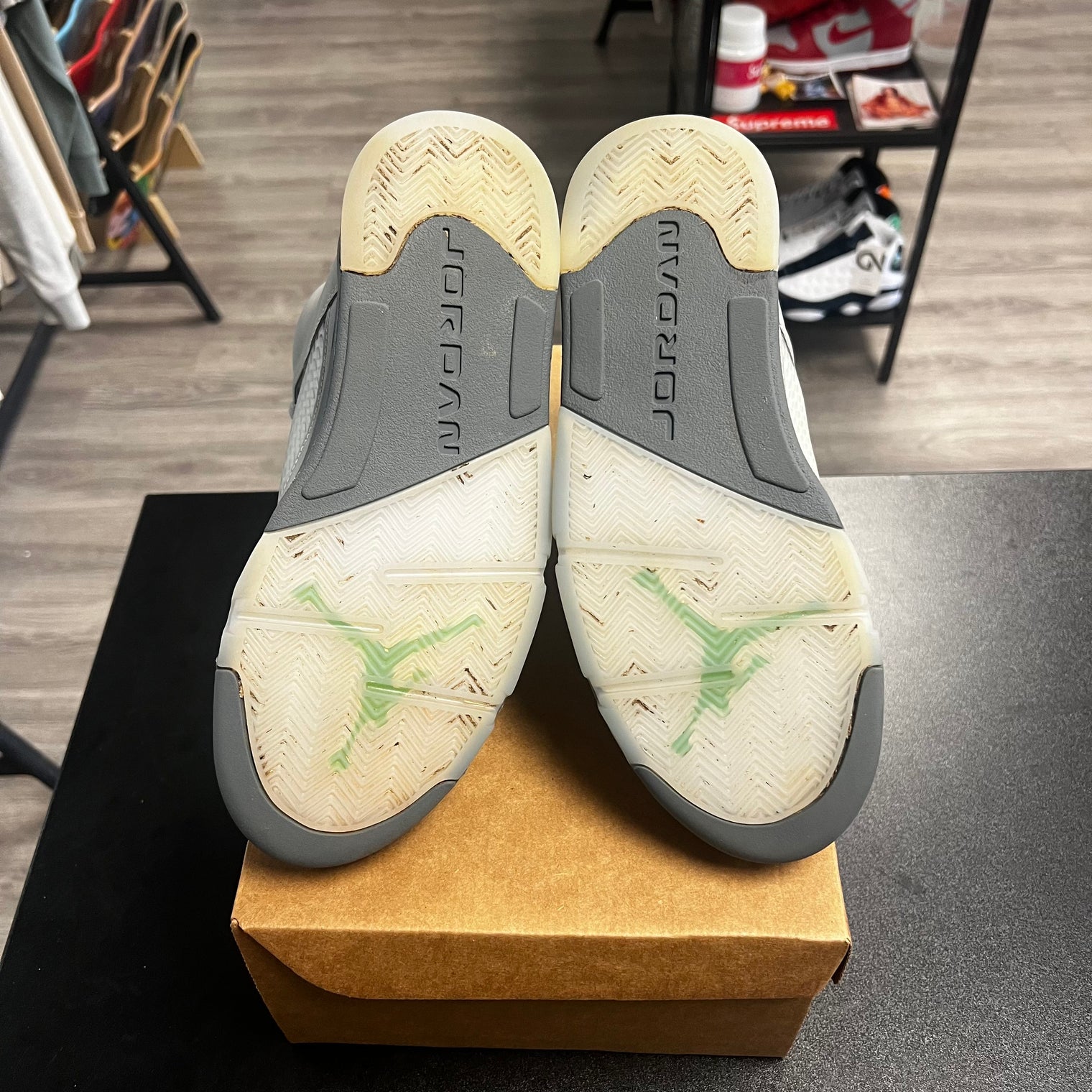 Jordan 5 Retro Green Bean (USED,No Box)