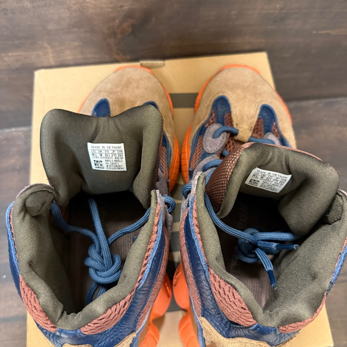 adidas Yeezy 500 High Tactile Orange Size 9.5 (Pre-Owned) - Image 4