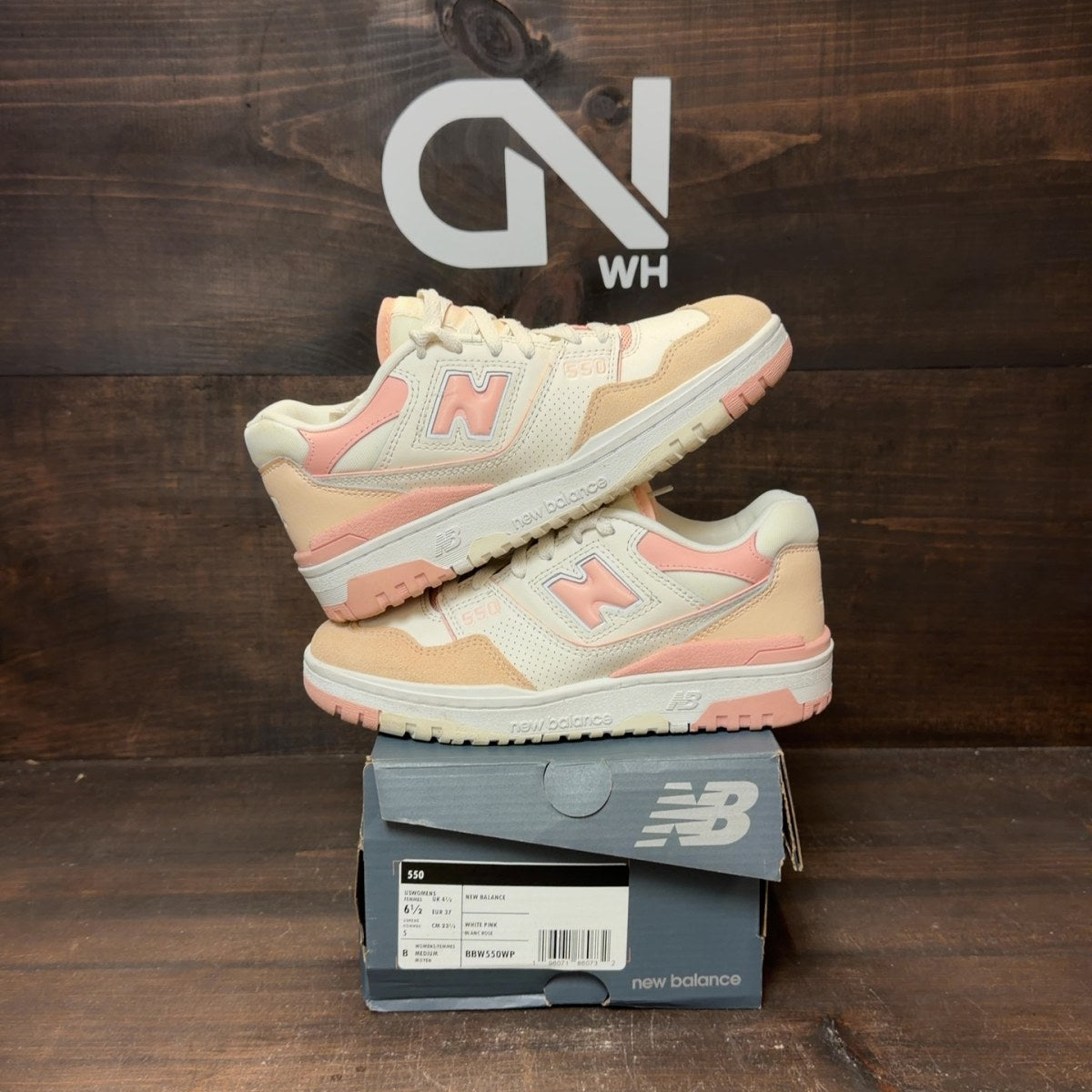 New Balance 550 White Pink (Women's) - Image 1