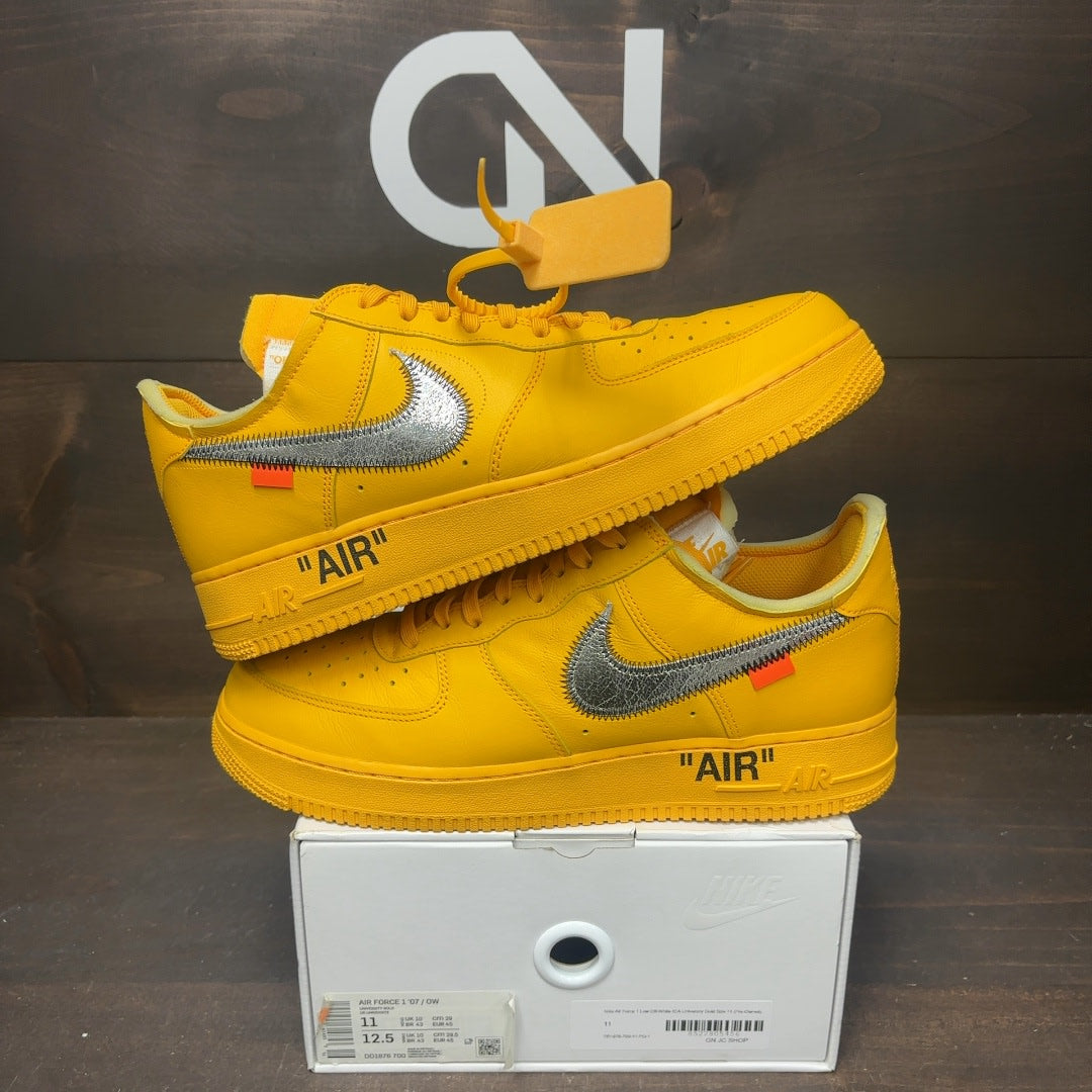 Nike Air Force 1 Low Off-White ICA University Gold - Image 1