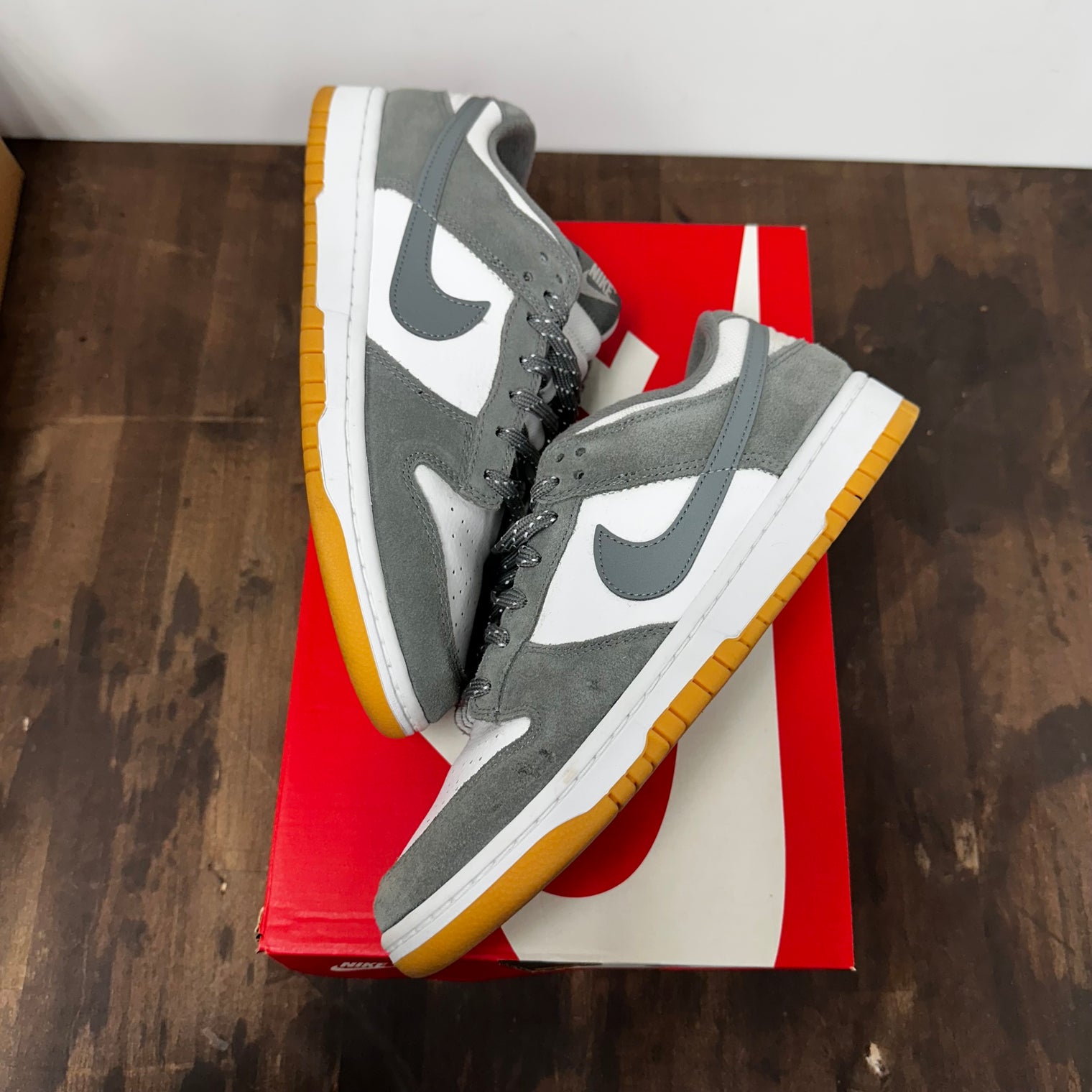 Smoke Grey 3M Swoosh Dunk Low (USED)
