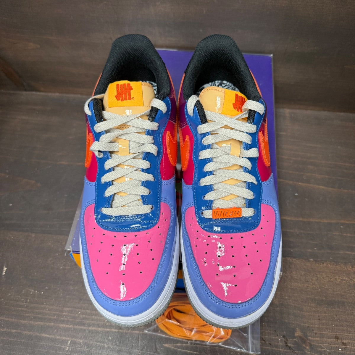 Nike Air Force 1 Low SP Undefeated Multi-Patent Total Orange Size 10 (Pre-Owned) - back