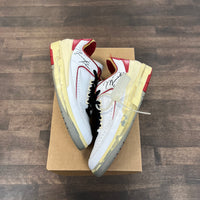 Off-White White Red Jordan 2 Low (USED, No box)