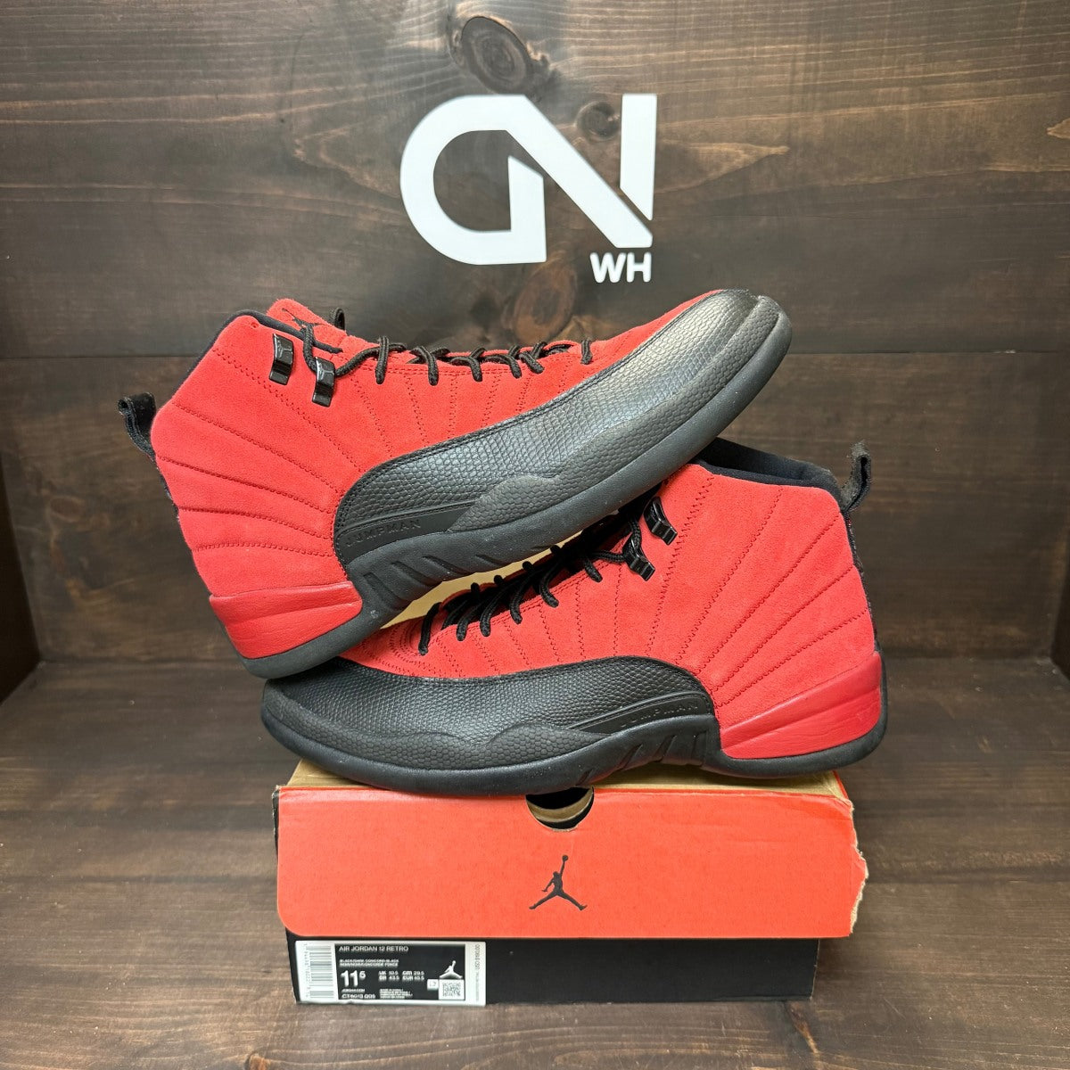 Jordan 12 Retro Reverse Flu Game Size 11.5 (Pre-Owned) - Image 1