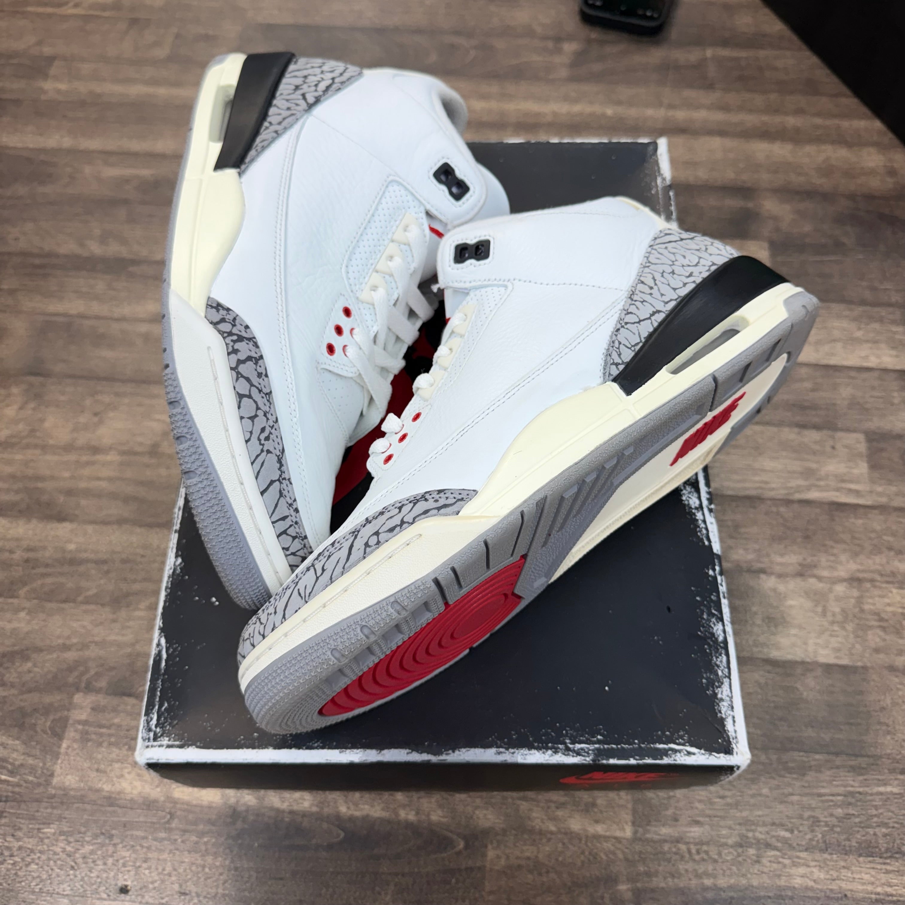 Jordan White Cement Reimagined Jordan 3 Retro (USED) Size 10.5 (Pre-Owned) - Image 1