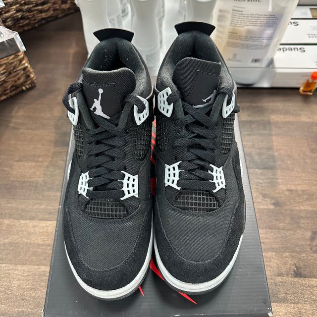 Black Canvas Jordan 4 Retro (USED)