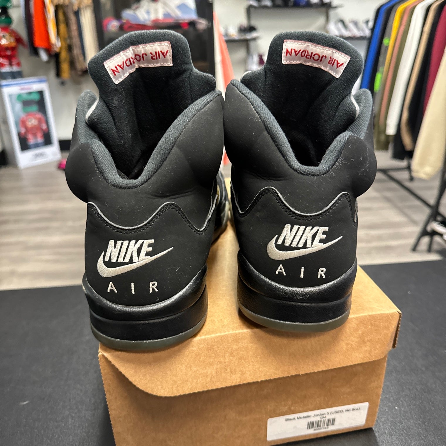 Black Metallic Jordan 5 (USED, No Box)