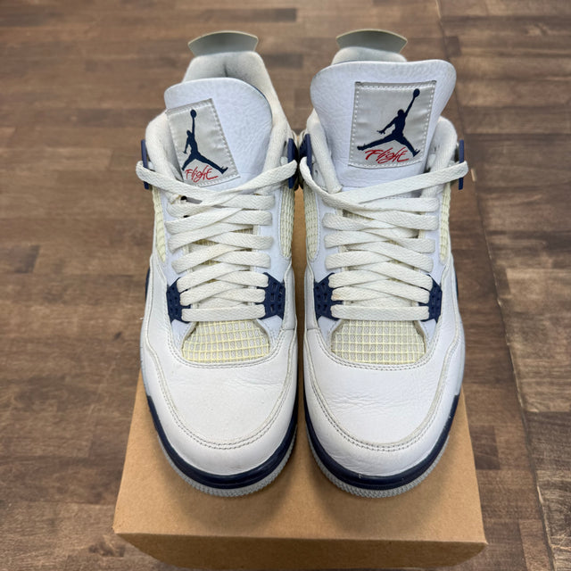 Midnight Navy Jordan 4 Retro (USED, B-Grade Pair, No Box)