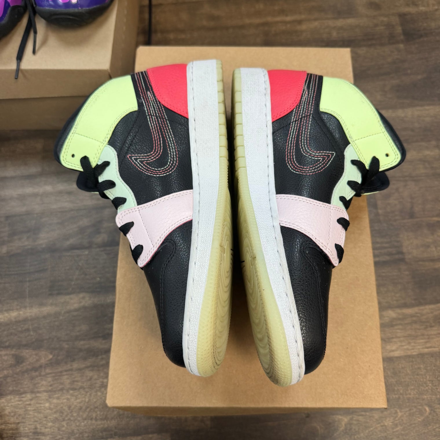 Glow-In-The-Dark Jordan 1 Mid (GS) (USED, No Box)