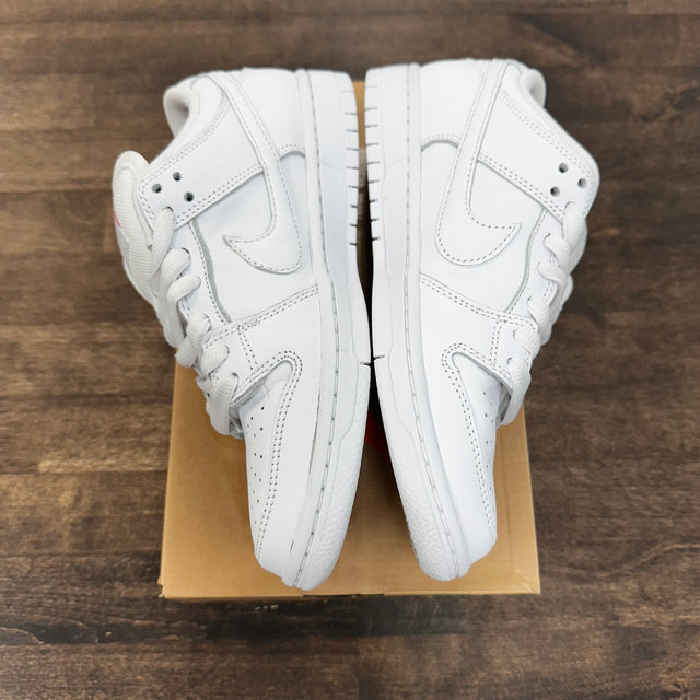 Triple White Nike SB Dunk Low (USED)