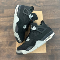 Black Canvas Jordan 4 Retro (USED,NO BOX)