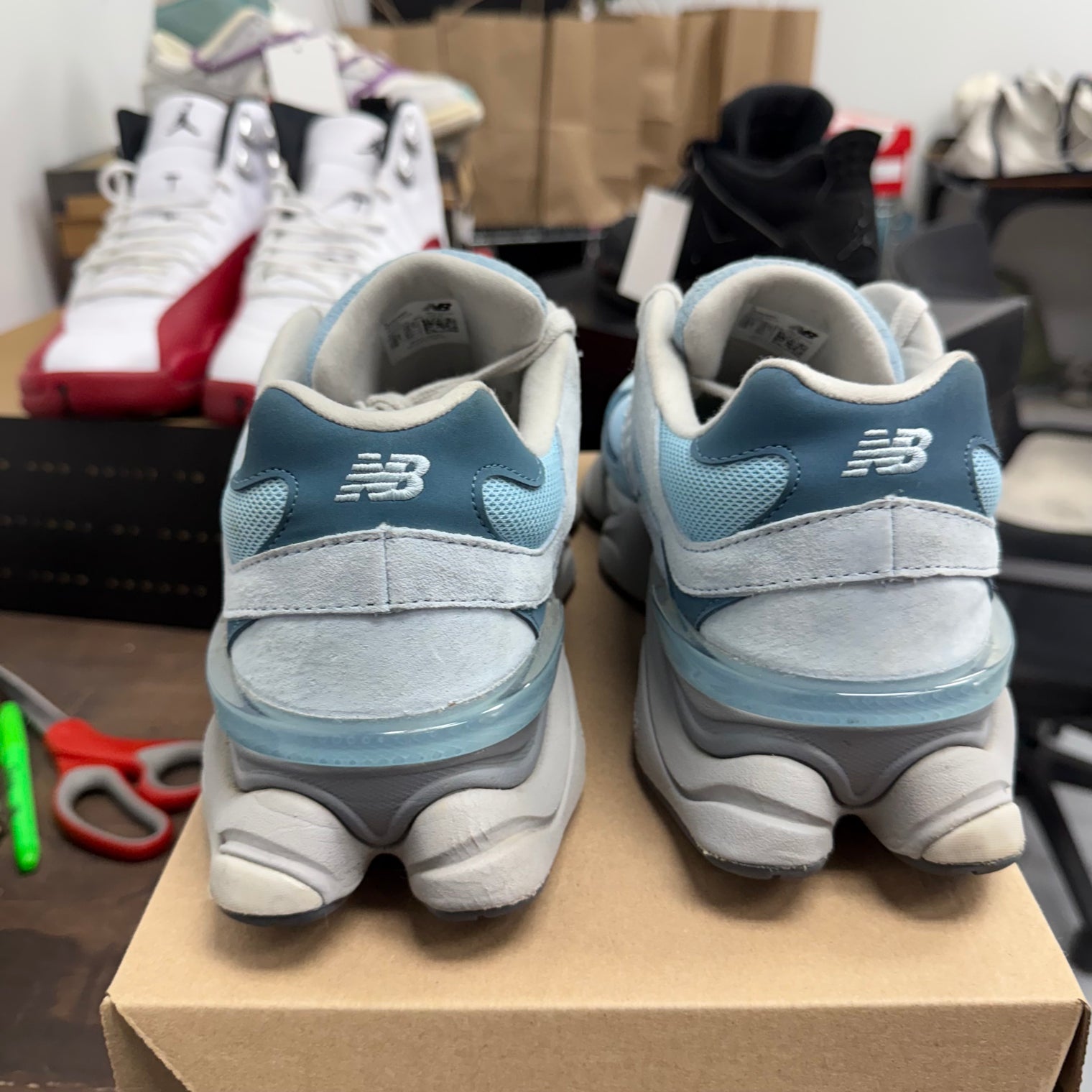 Chrome Blue New Balance 9060 (USED,No Box)