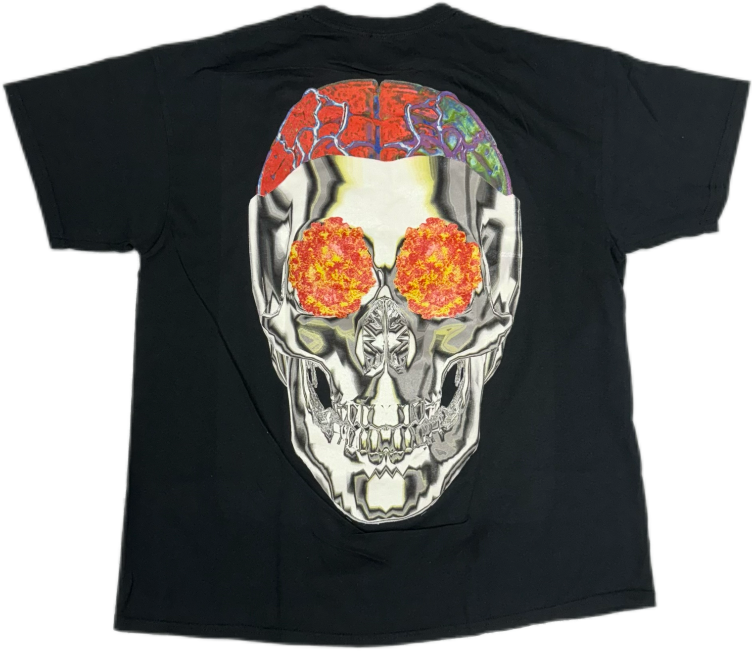 Travis Scott Birds Eye View Tour Metallic Skull Tee