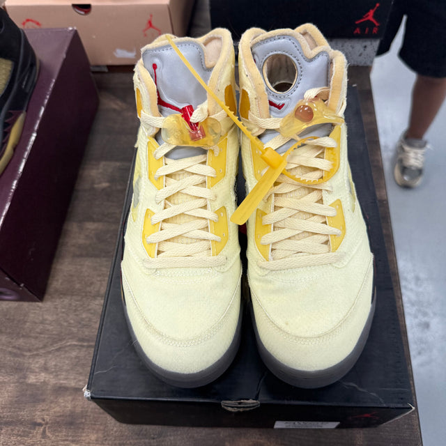 Off-White Sail Jordan 5 (USED)