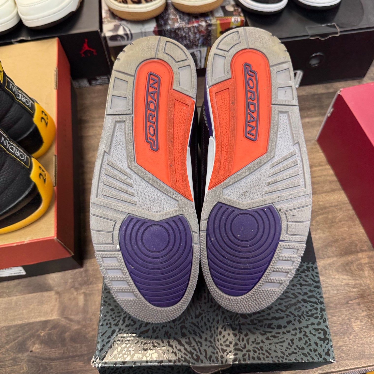 Black Court Purple Jordan 3 Retro (USED)