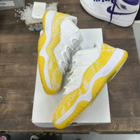 Yellow Snakeskin Jordan 11 Low (W) (USED)
