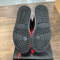 Black Satin Gym Red Jordan 1 High (USED)