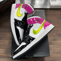 White Black Cyber Jordan 1 Mid (USED)