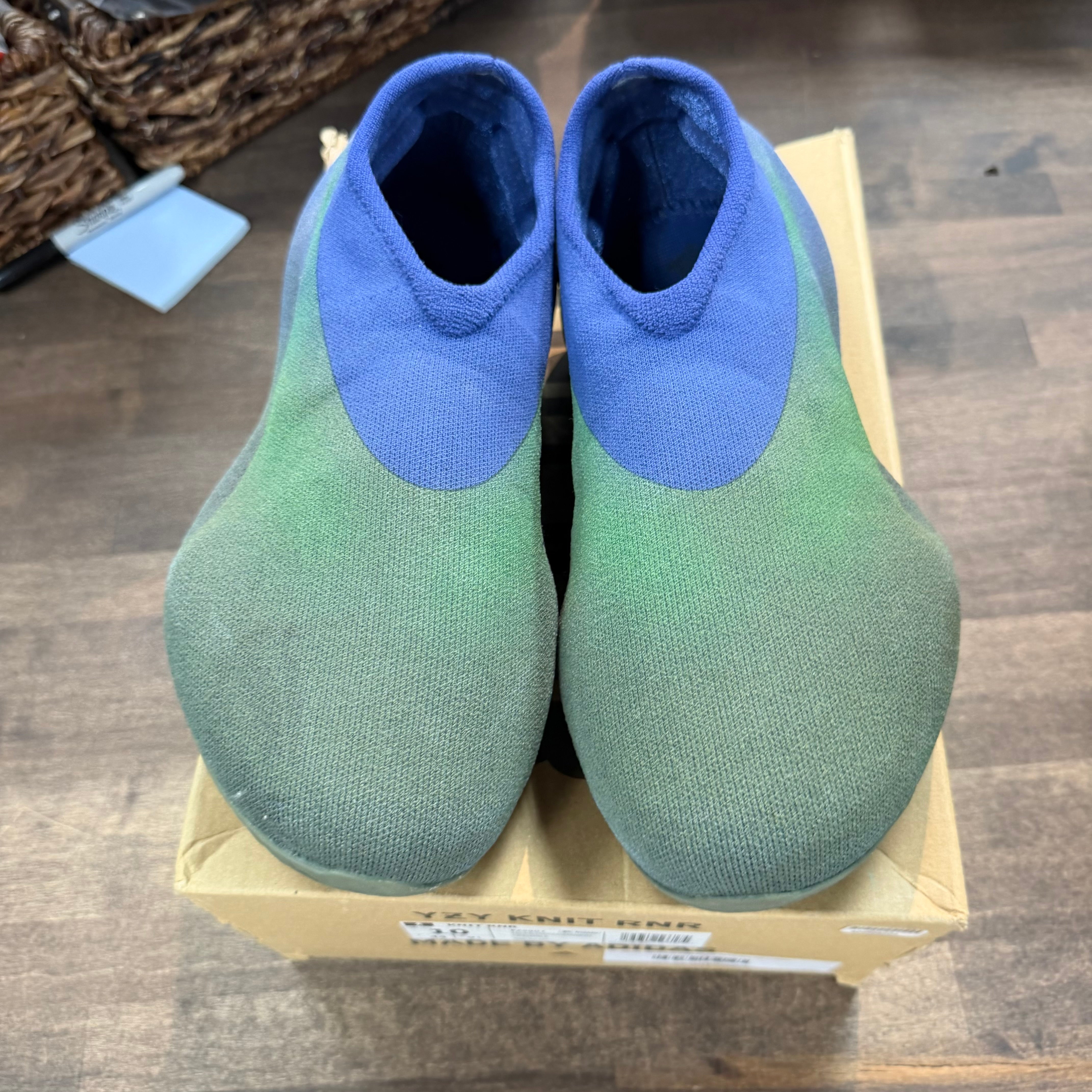adidas Yeezy Knit RNR Faded Azure (US 10) (USED) Size 10 (Pre-Owned) - Image 2