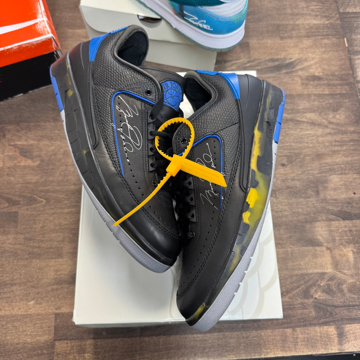 Off-White Black Blue Jordan 2 Low (USED)
