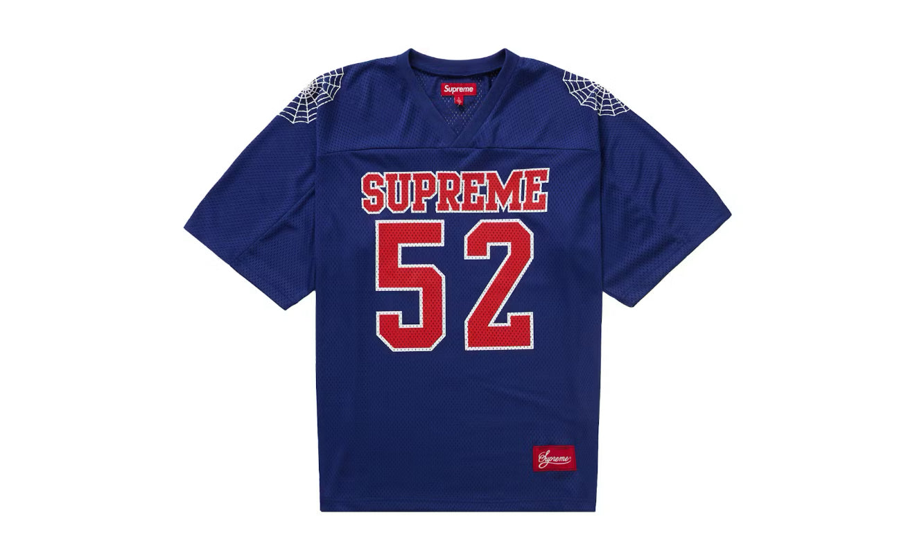 Supreme Spiderweb Football Jersey Navy