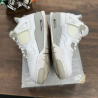 White Oreo Jordan 4 Retro (GS) (USED, No Lid)