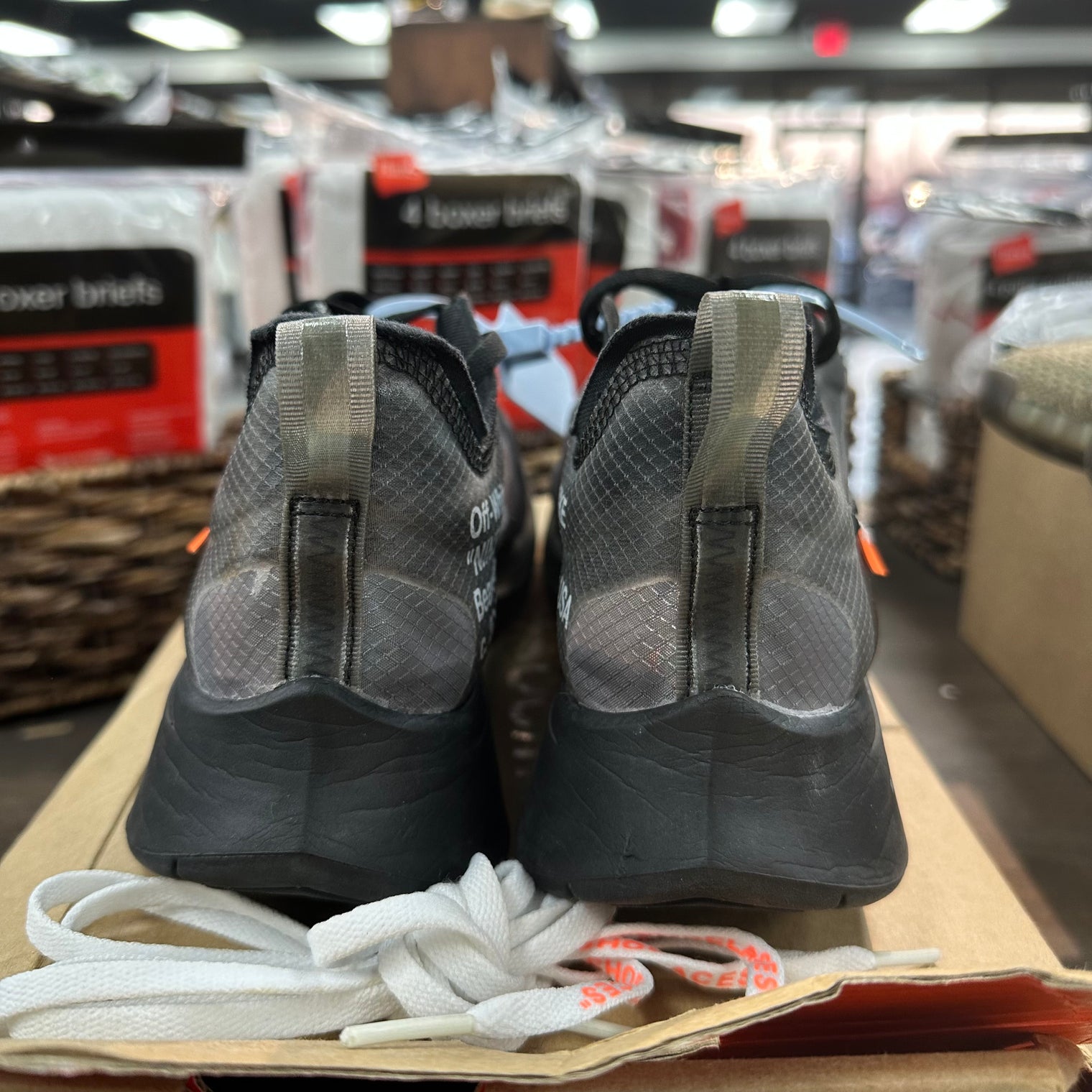 Nike Zoom Fly Off-White Black Silver (US 9) (USED)