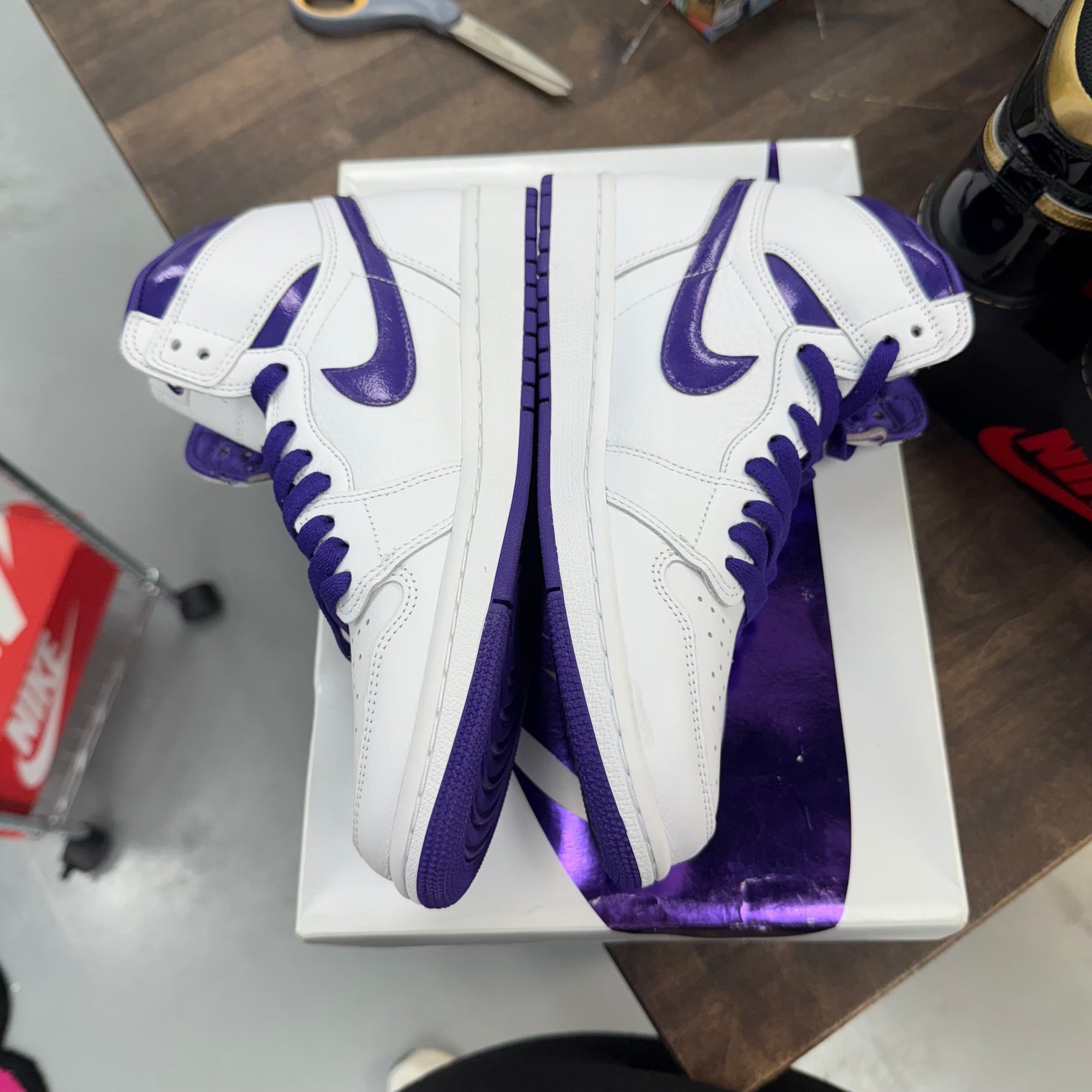 Court Purple White Jordan 1 High (W) (USED)