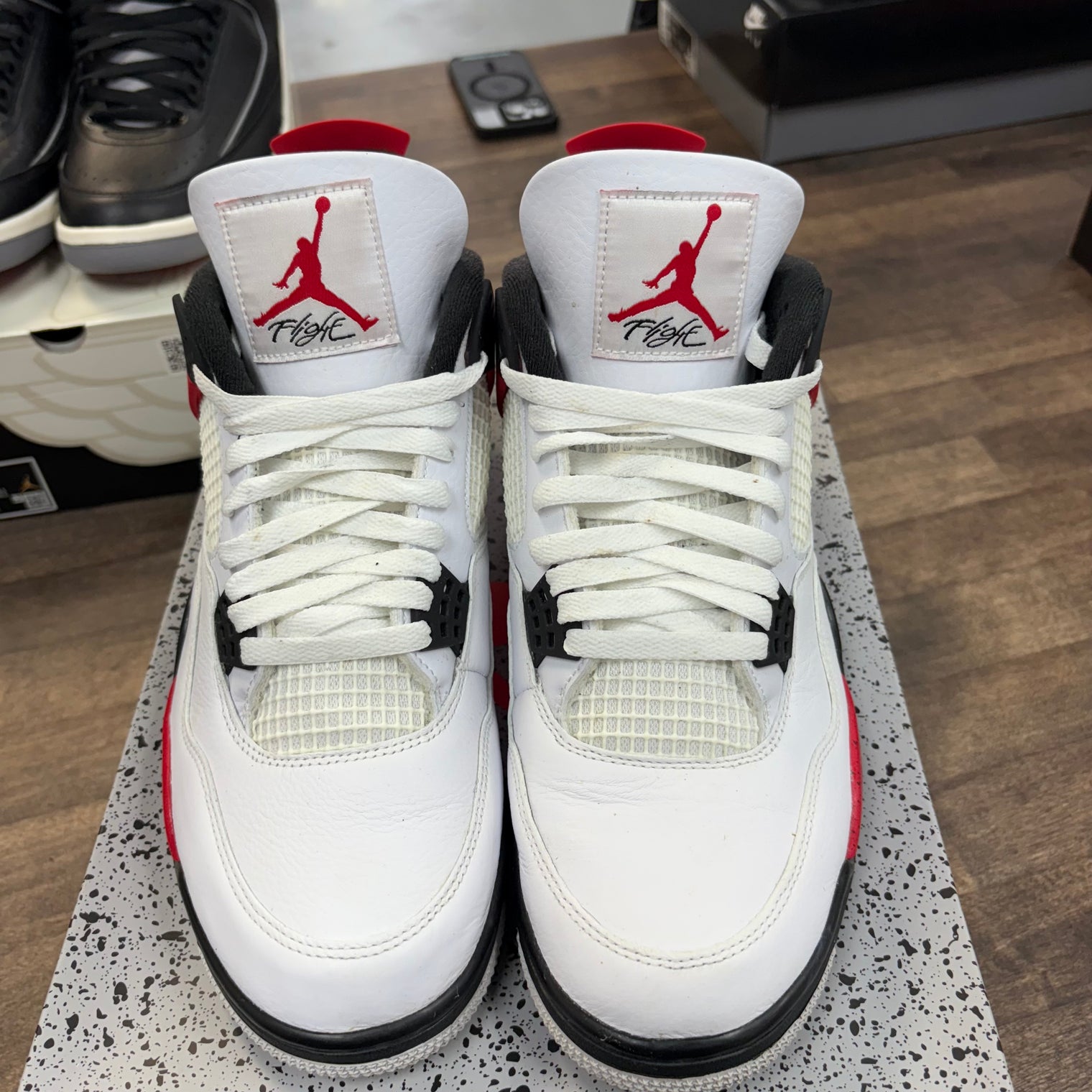 Red Cement Jordan 4 Retro (USED, Replacement Box)