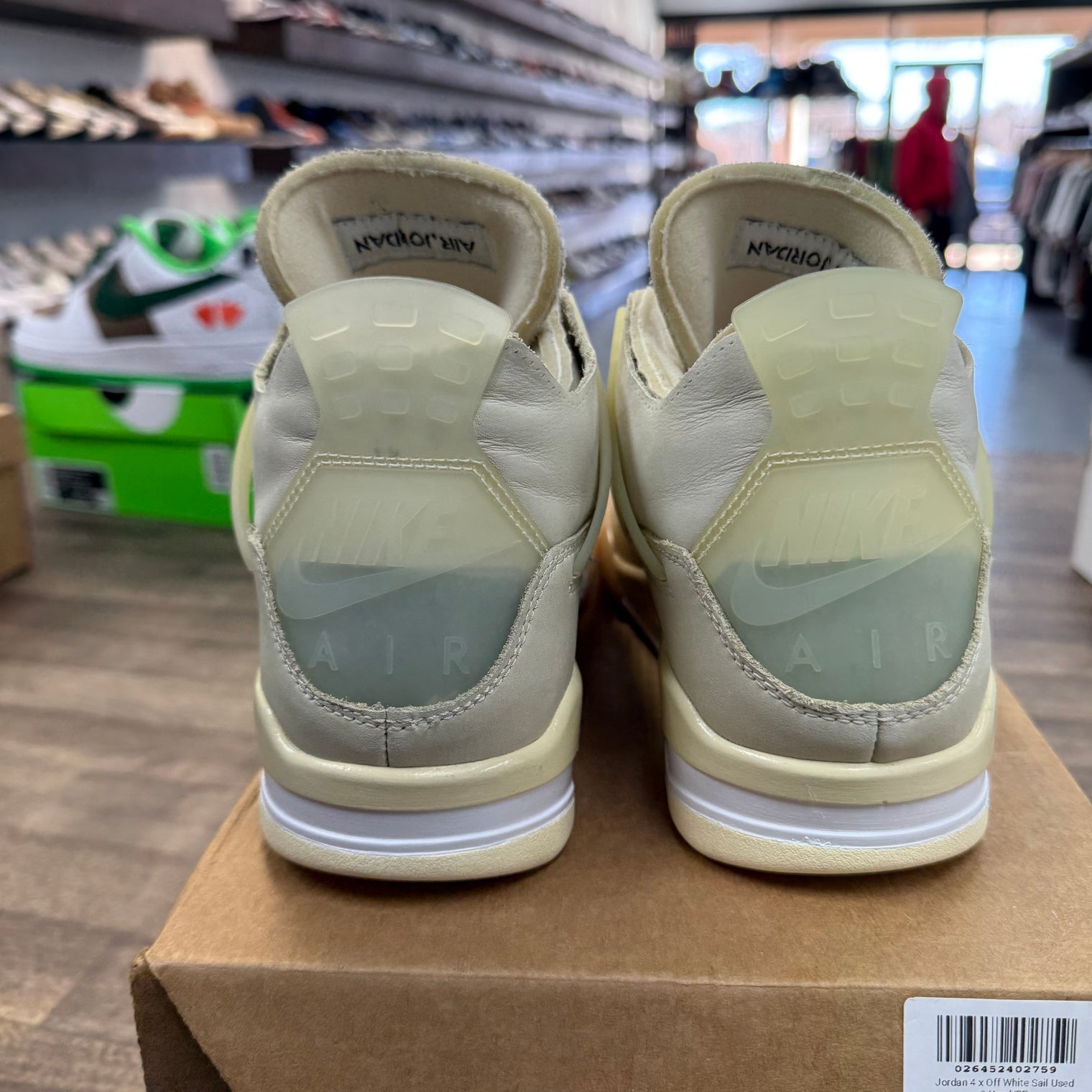 Off-White Sail Jordan 4 Retro (W) (USED, No Box)