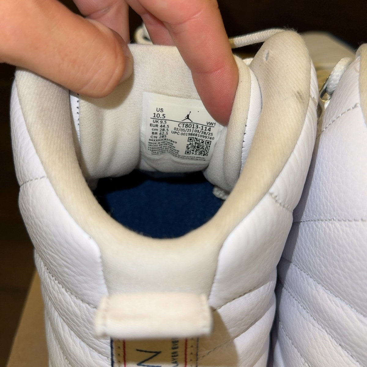 Jordan 12 Retro French Blue (2025) Size 10.5 (Pre-Owned) - Image 7