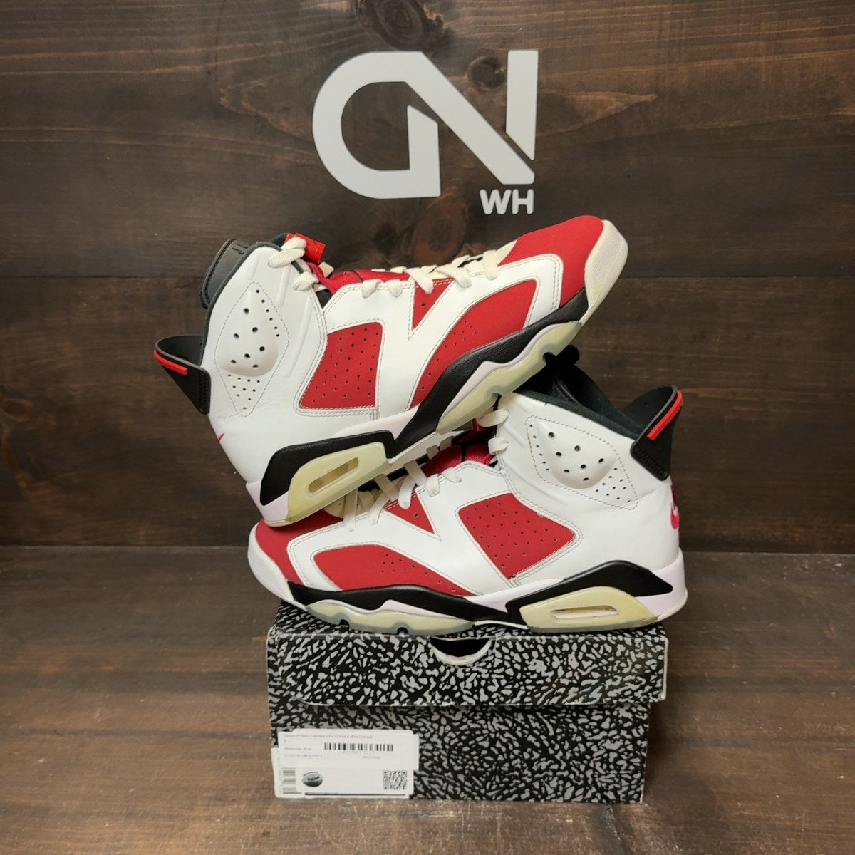 Jordan 6 Retro Carmine (2021) Size 8 (Pre-Owned) - Image 1